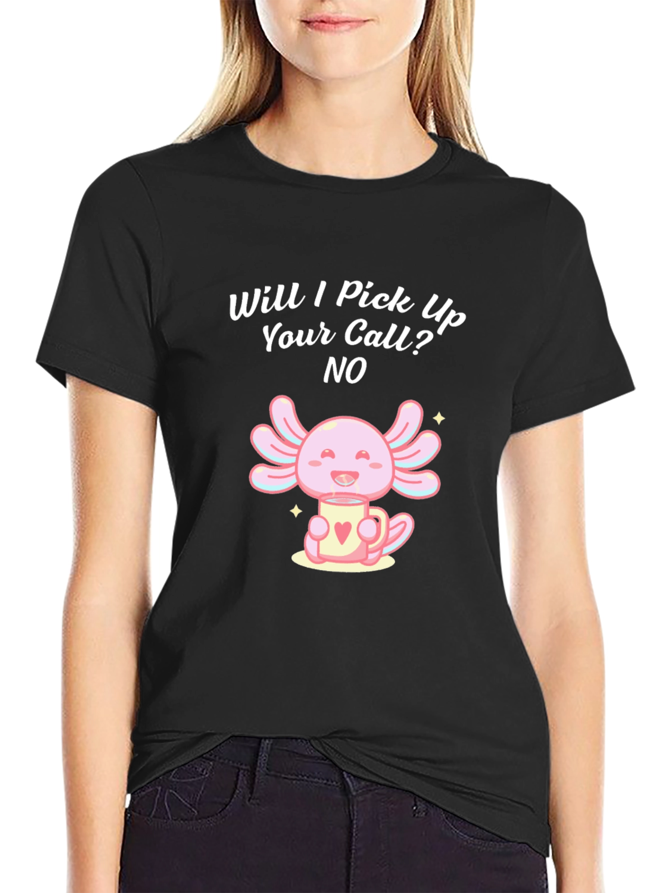 Will I Pick Up Your Call? Axolotl Graphic T-Shirt