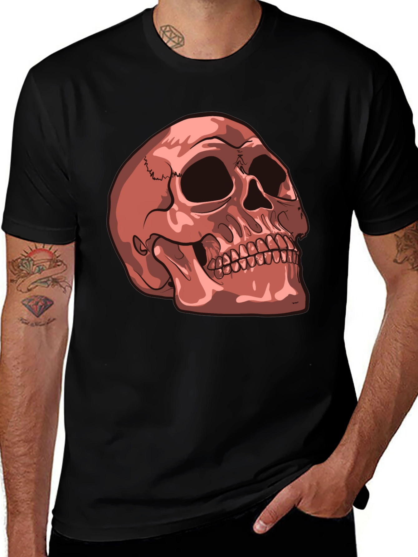 Skull Graphic Tee - Mens Black T-Shirt