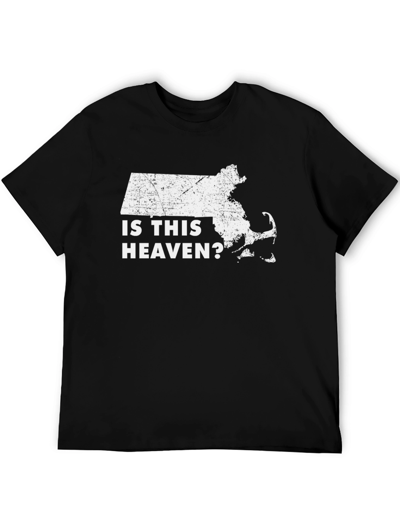 Massachusetts Heaven Graphic Tee - Black Cotton Shirt