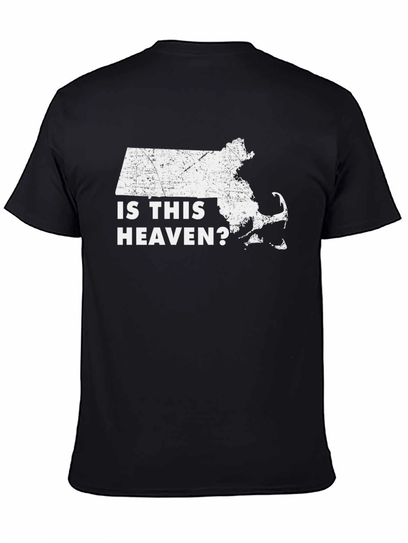 Massachusetts Heaven Graphic Tee - Black Cotton Shirt