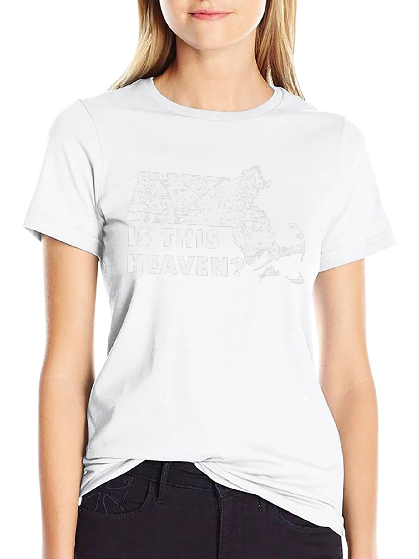 Massachusetts Heaven Graphic Tee - Black Cotton Shirt