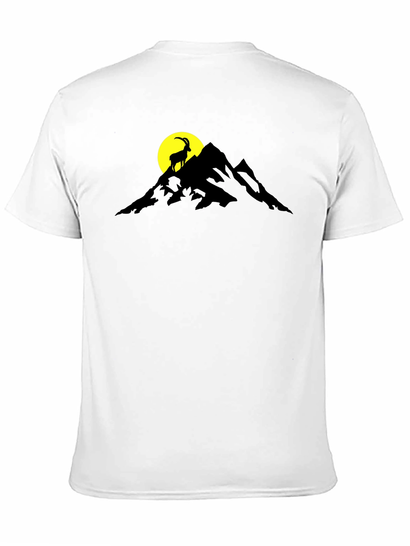 Mountain Goat Graphic Tee - Black Cotton Blend