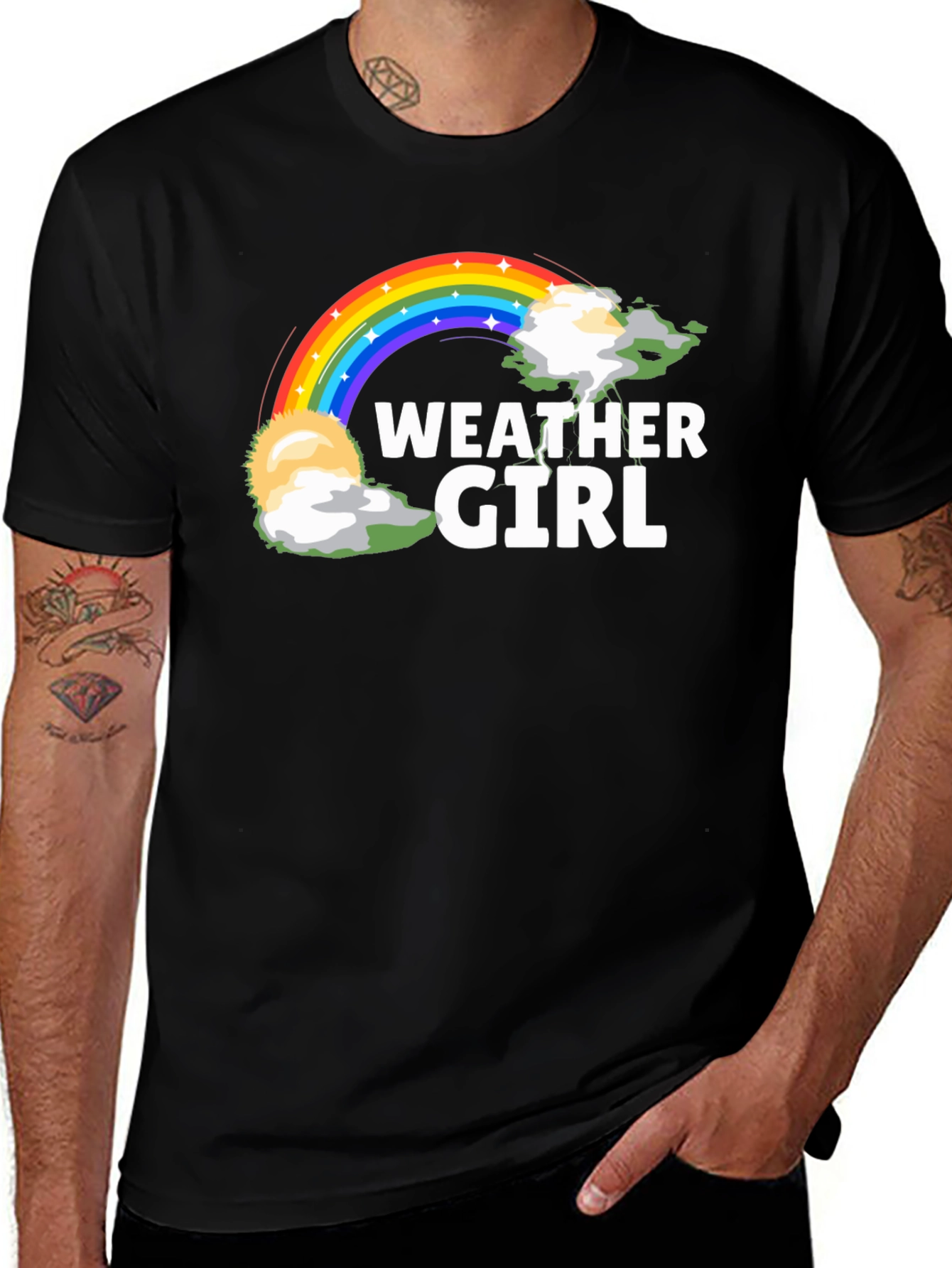 Weather Girl Rainbow Graphic T-Shirt