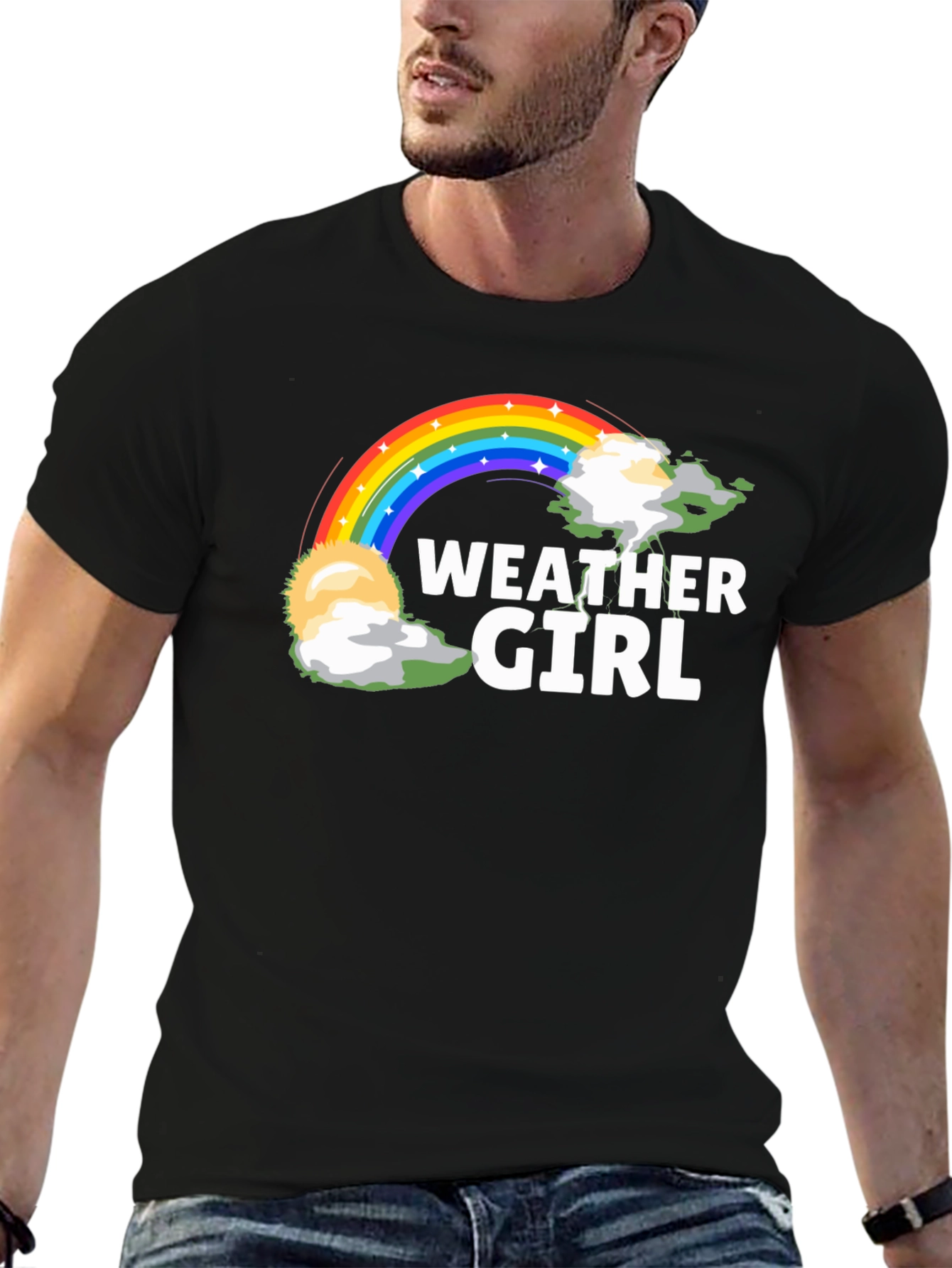 Weather Girl Rainbow Graphic T-Shirt