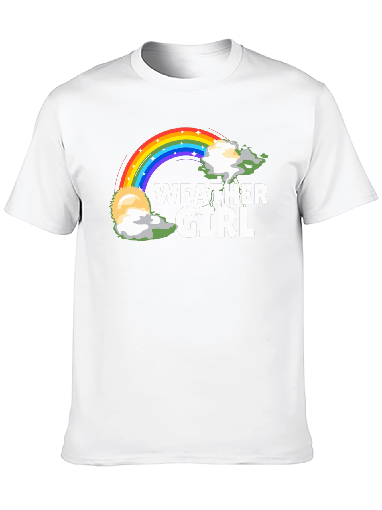 Weather Girl Rainbow Graphic T-Shirt