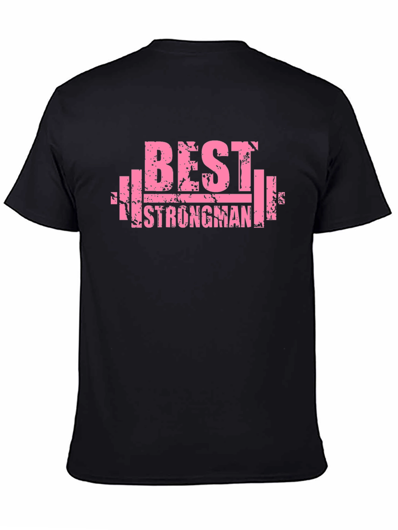 Best Strongman Black T-Shirt - Gym Workout Apparel