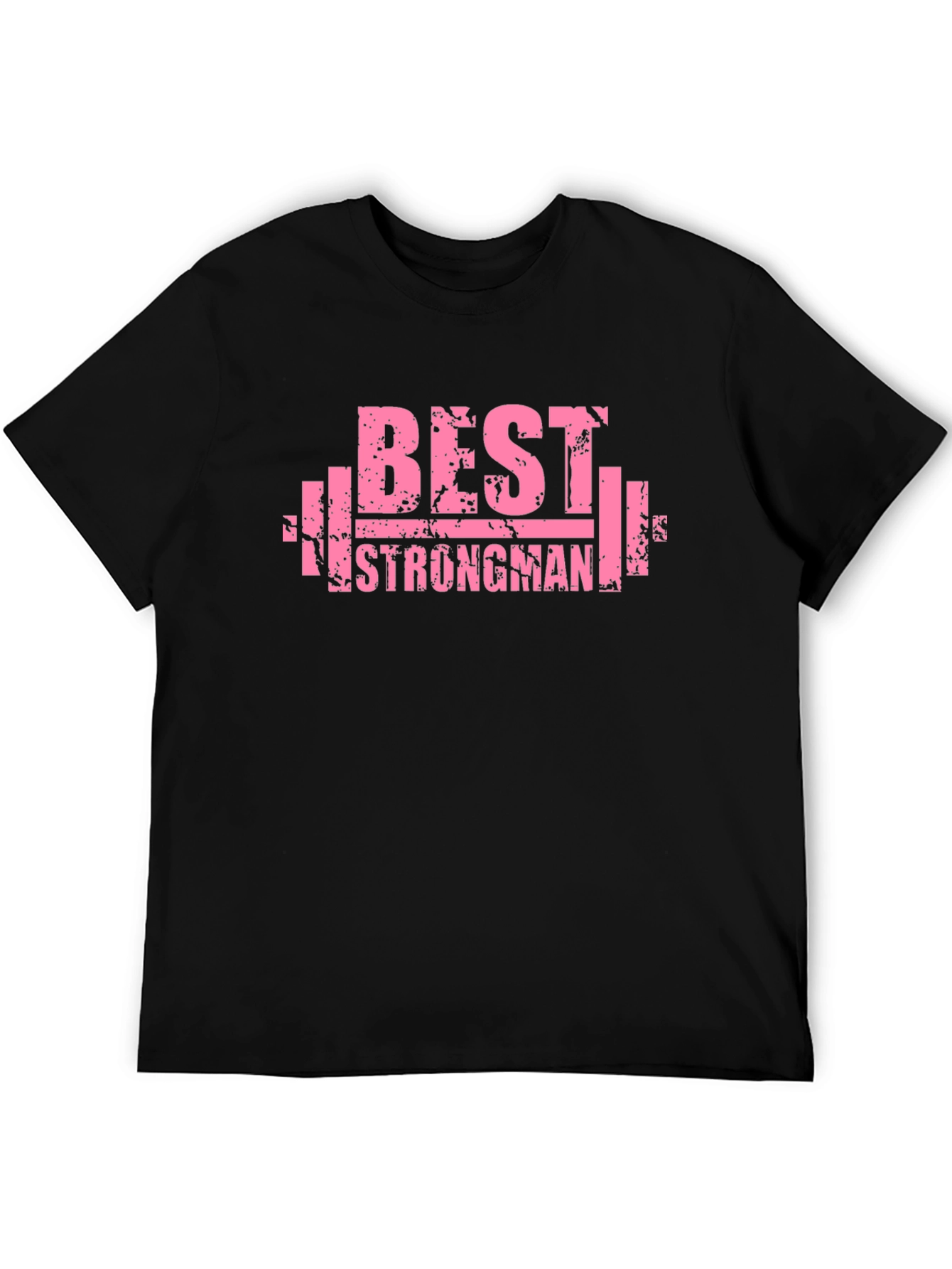Best Strongman Black T-Shirt - Gym Workout Apparel