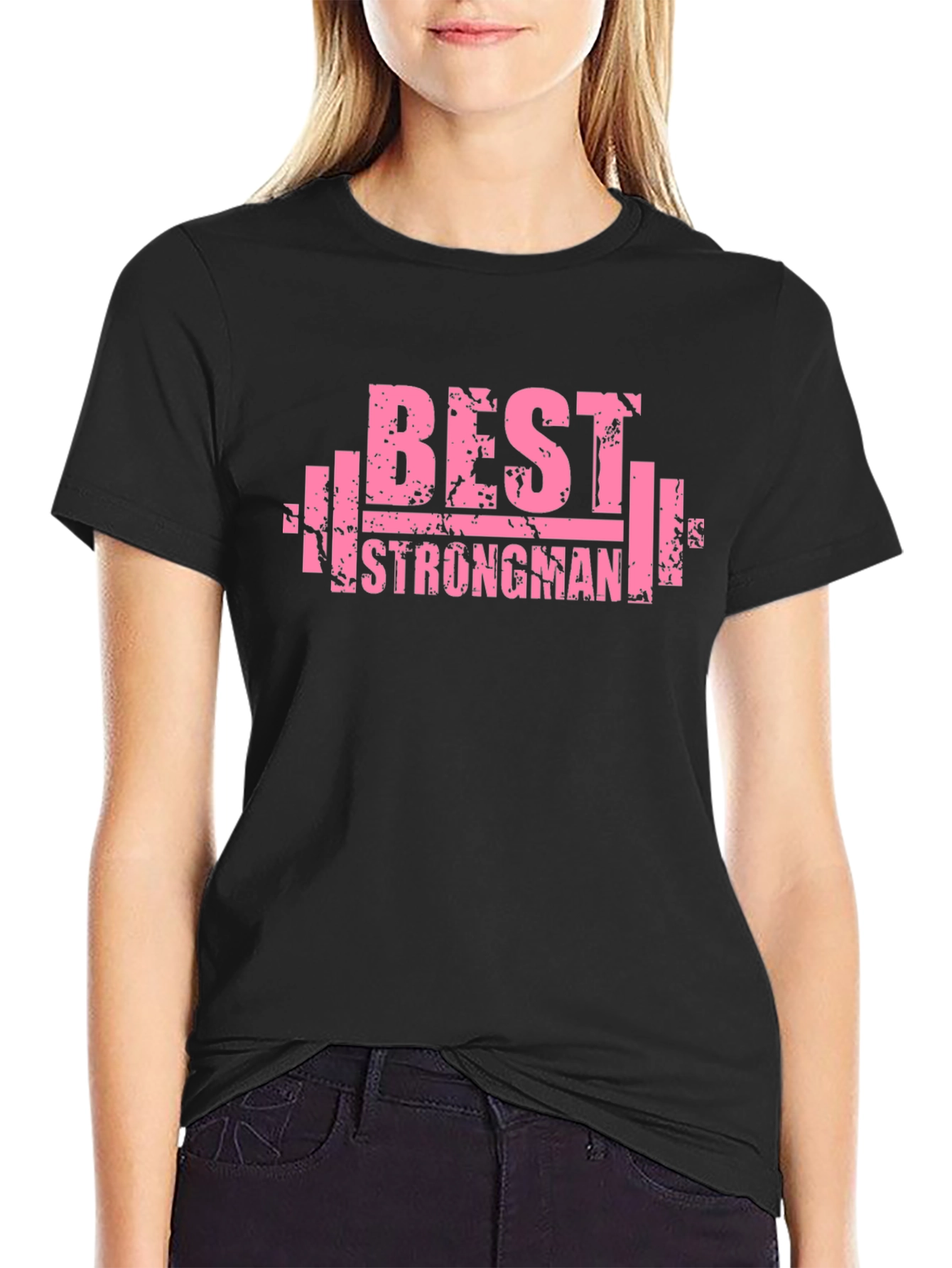 Best Strongman Black T-Shirt - Gym Workout Apparel