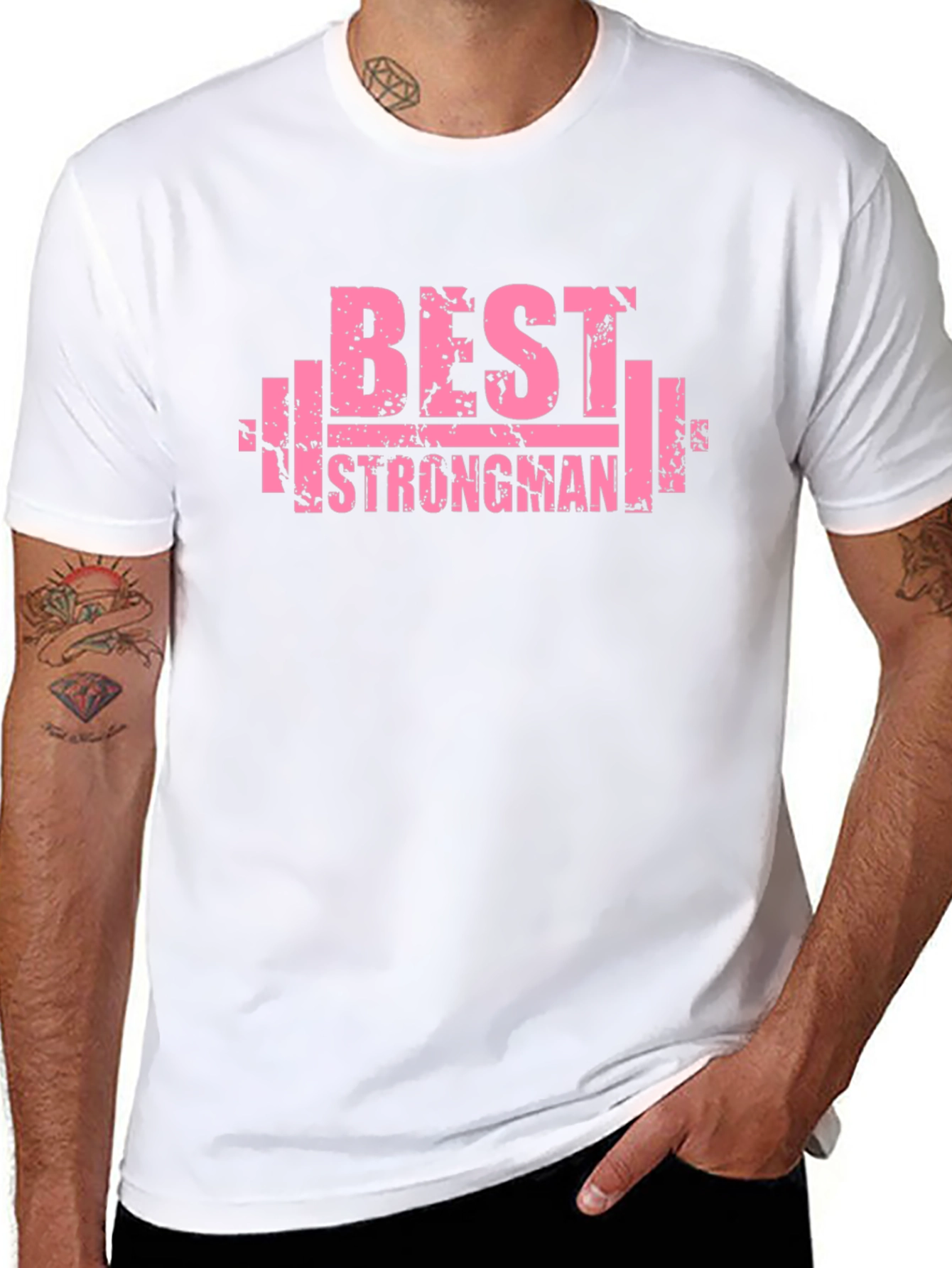Best Strongman Black T-Shirt - Gym Workout Apparel