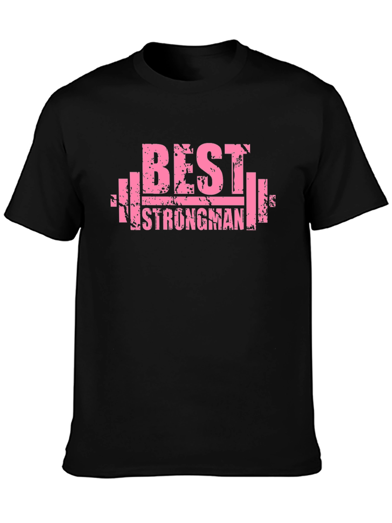 Best Strongman Black T-Shirt - Gym Workout Apparel