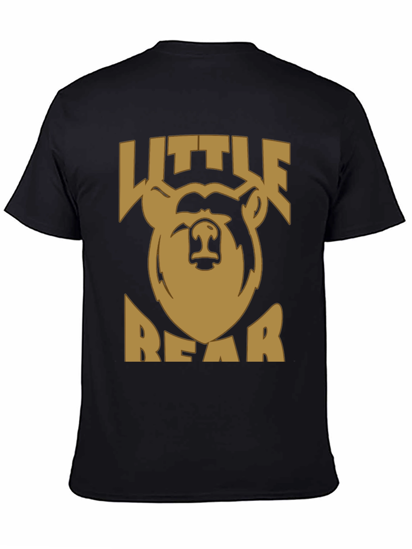 Little Bear Graphic Tee - Black Cotton Blend