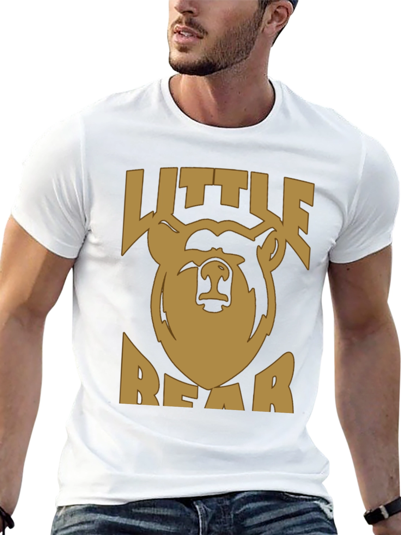 Little Bear Graphic Tee - Black Cotton Blend