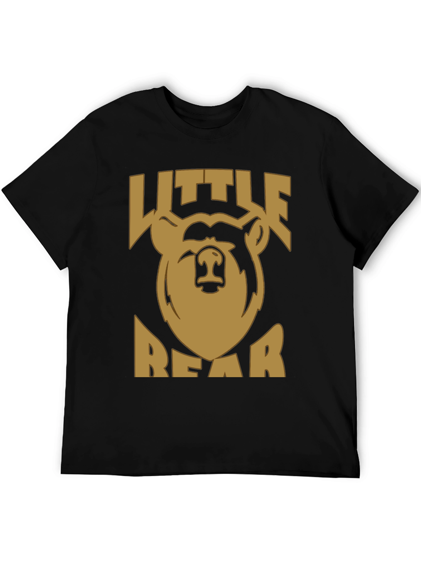 Little Bear Graphic Tee - Black Cotton Blend