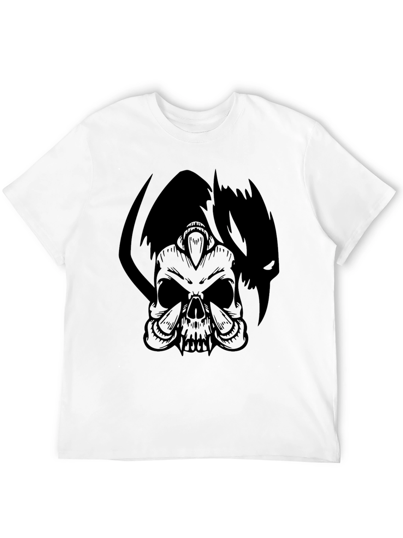 Skull & Shadow Graphic Tee - Mens Black T-Shirt