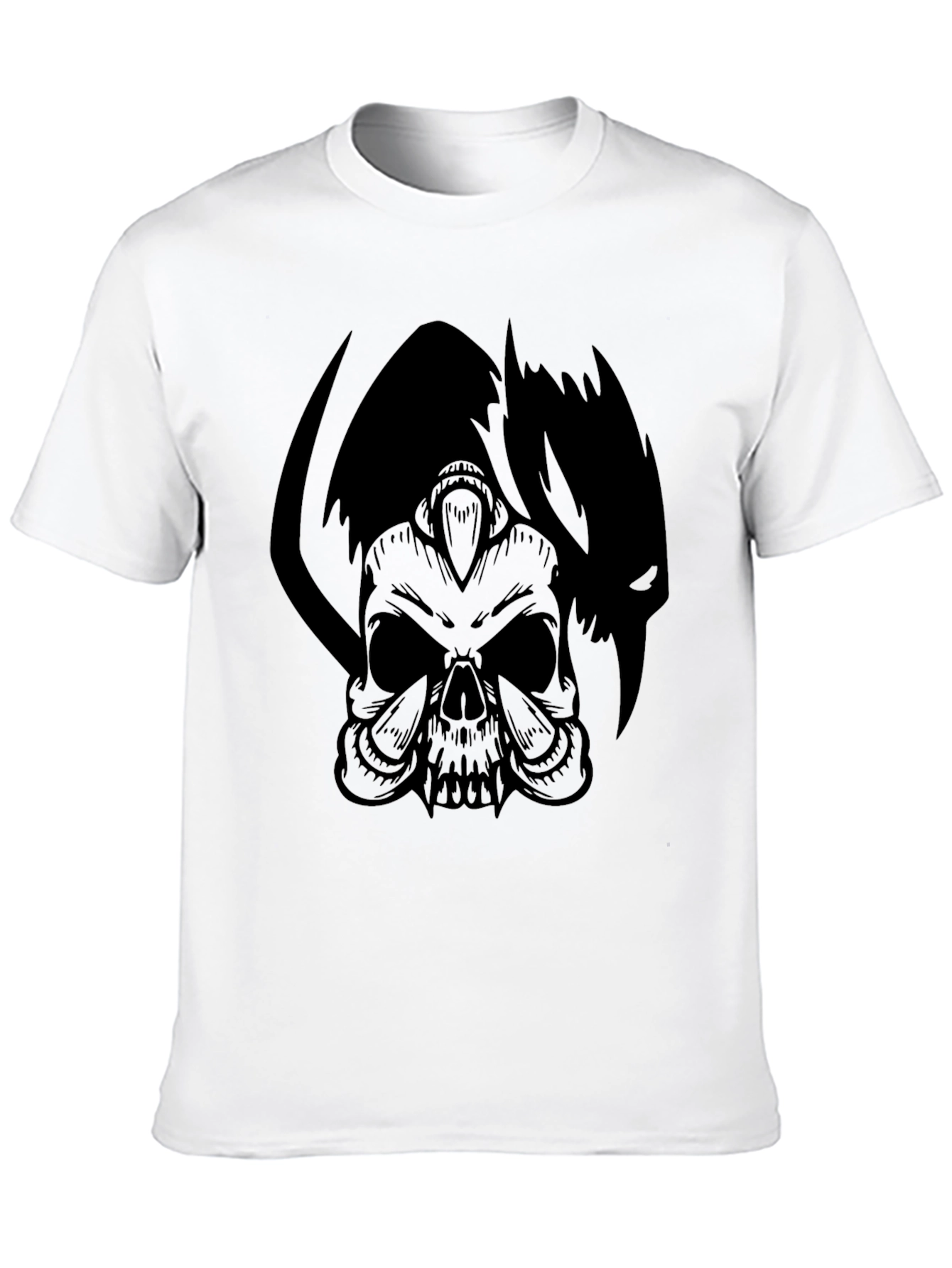 Skull & Shadow Graphic Tee - Mens Black T-Shirt