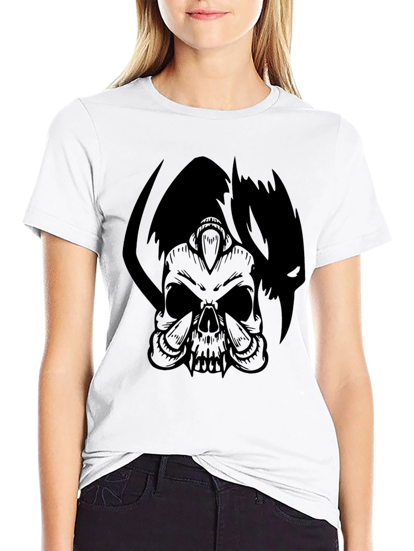 Skull & Shadow Graphic Tee - Mens Black T-Shirt
