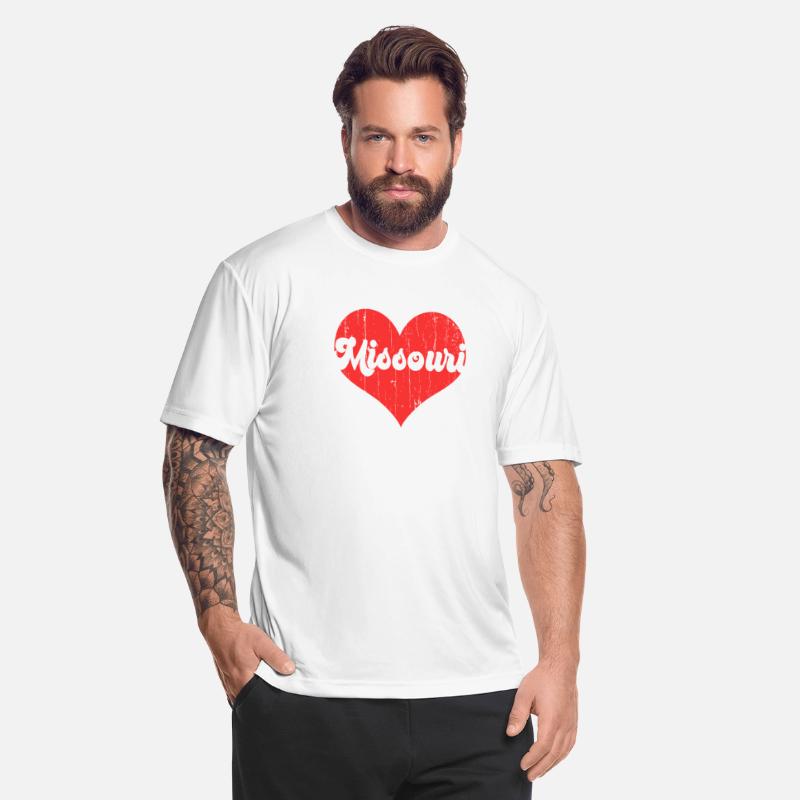 America Citizen US State Flag Heart Love Missouri
