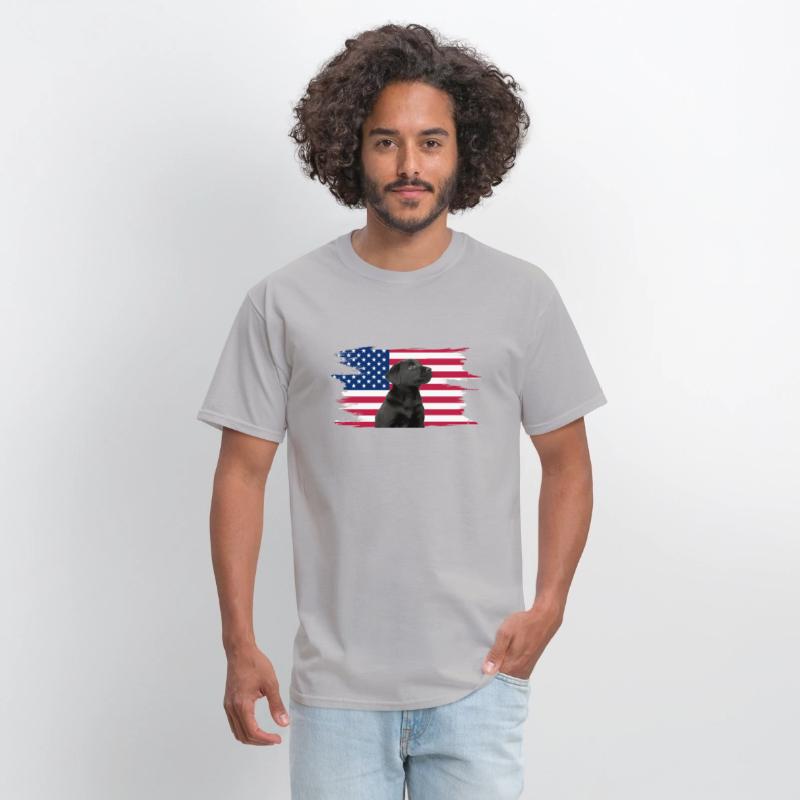 American Flag Dog Black Lab Puppy