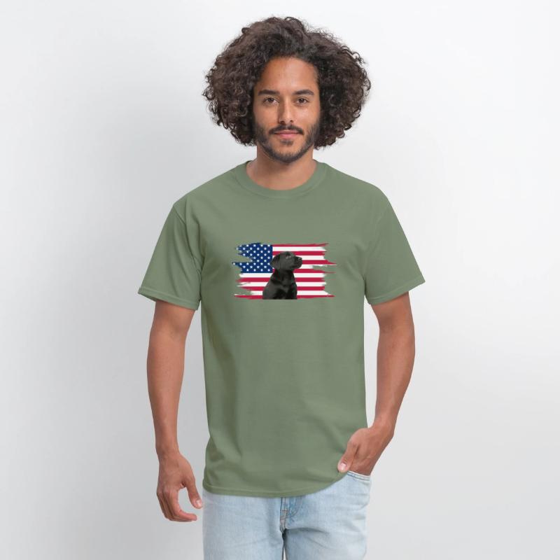 American Flag Dog Black Lab Puppy