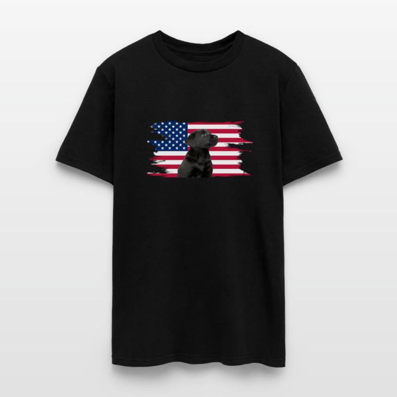 American Flag Dog Black Lab Puppy