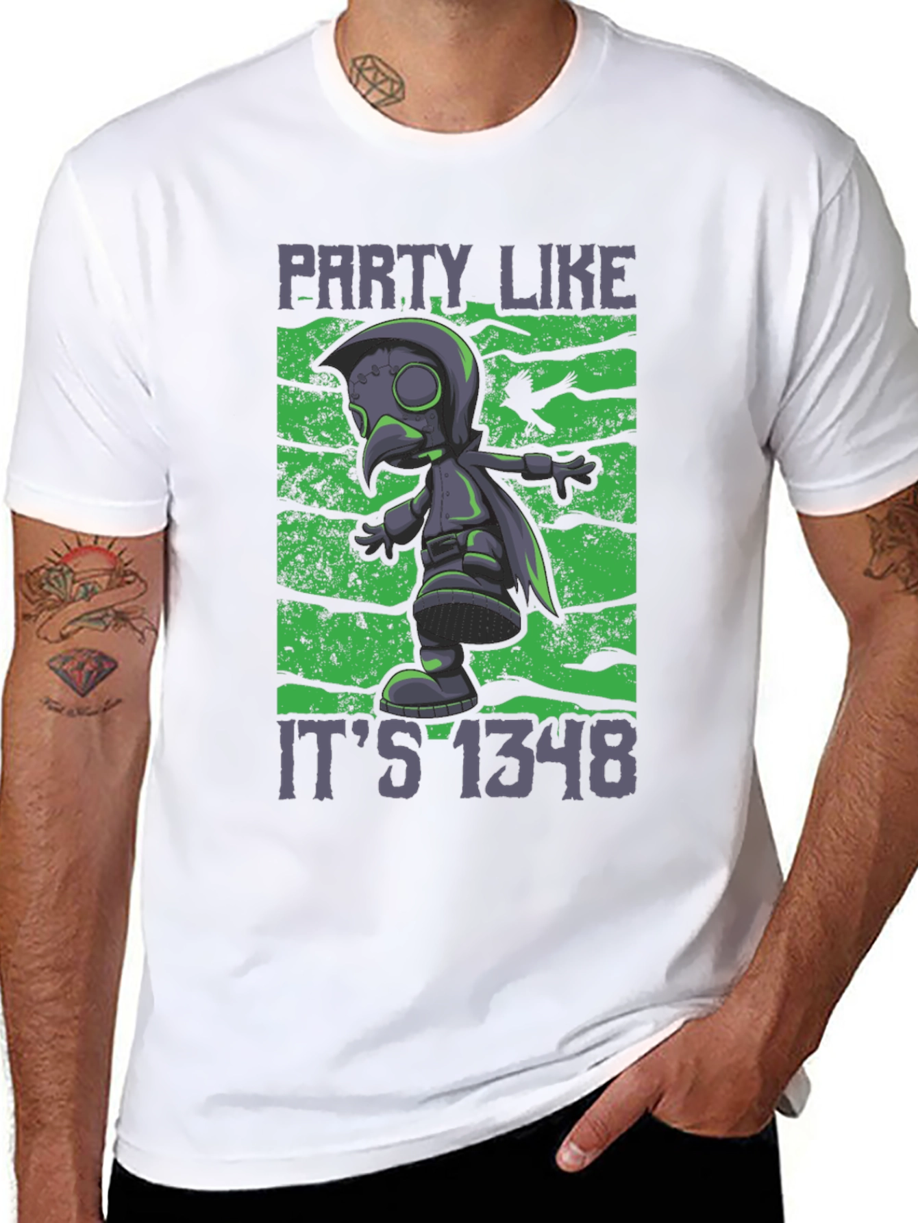 Party Like Its 1348 Black Graphic Tee