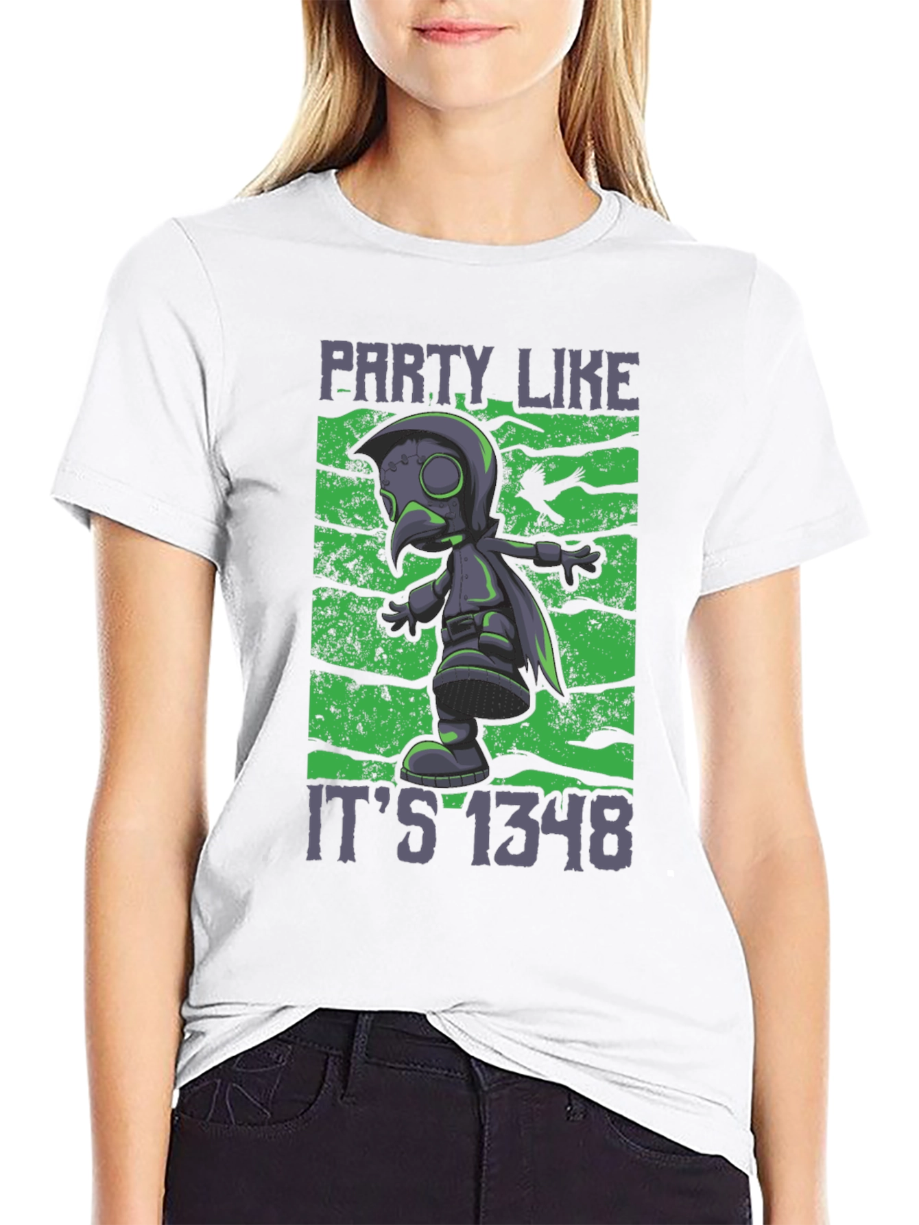 Party Like Its 1348 Black Graphic Tee