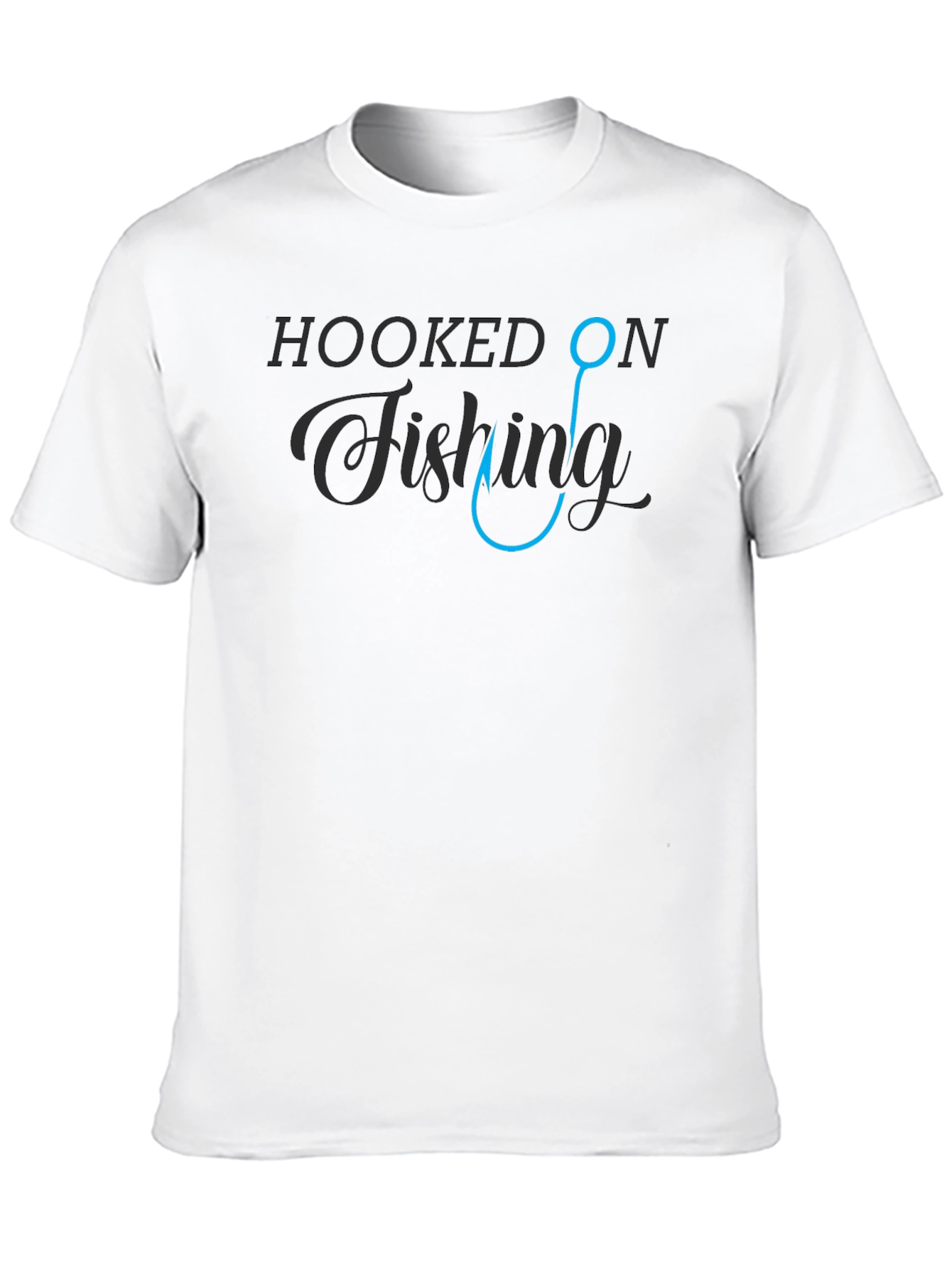 Hooked on Fishing Black T-Shirt