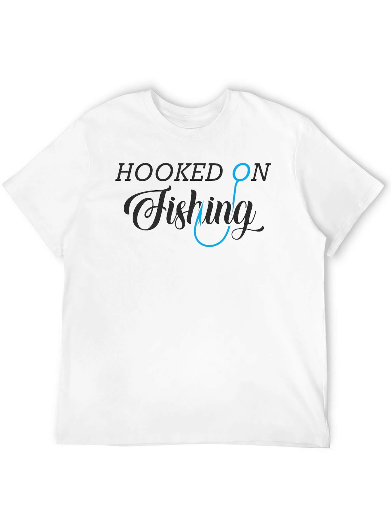 Hooked on Fishing Black T-Shirt
