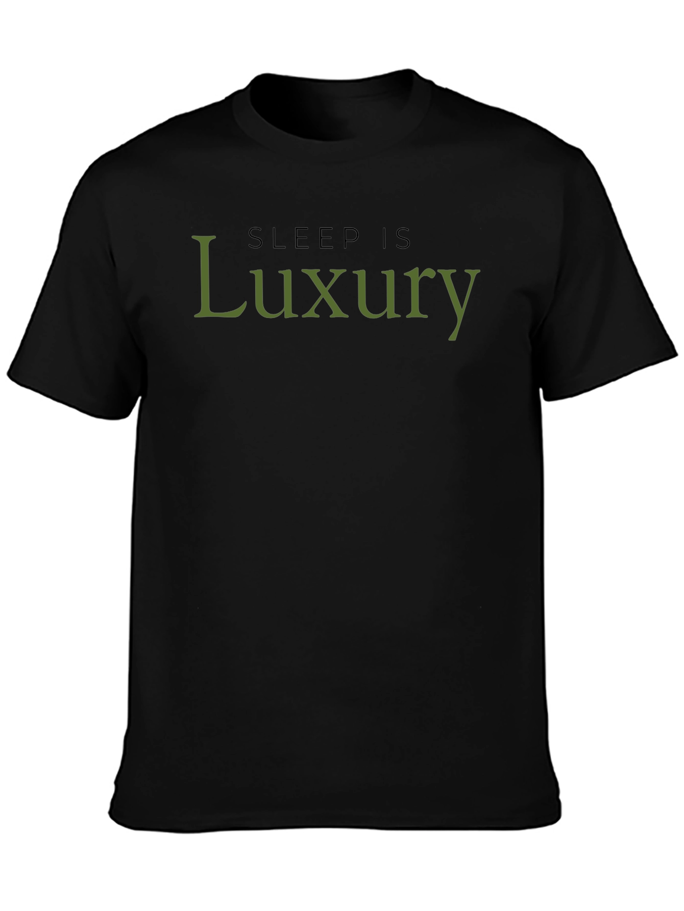Sleep is Luxury Black Cotton T-Shirt
