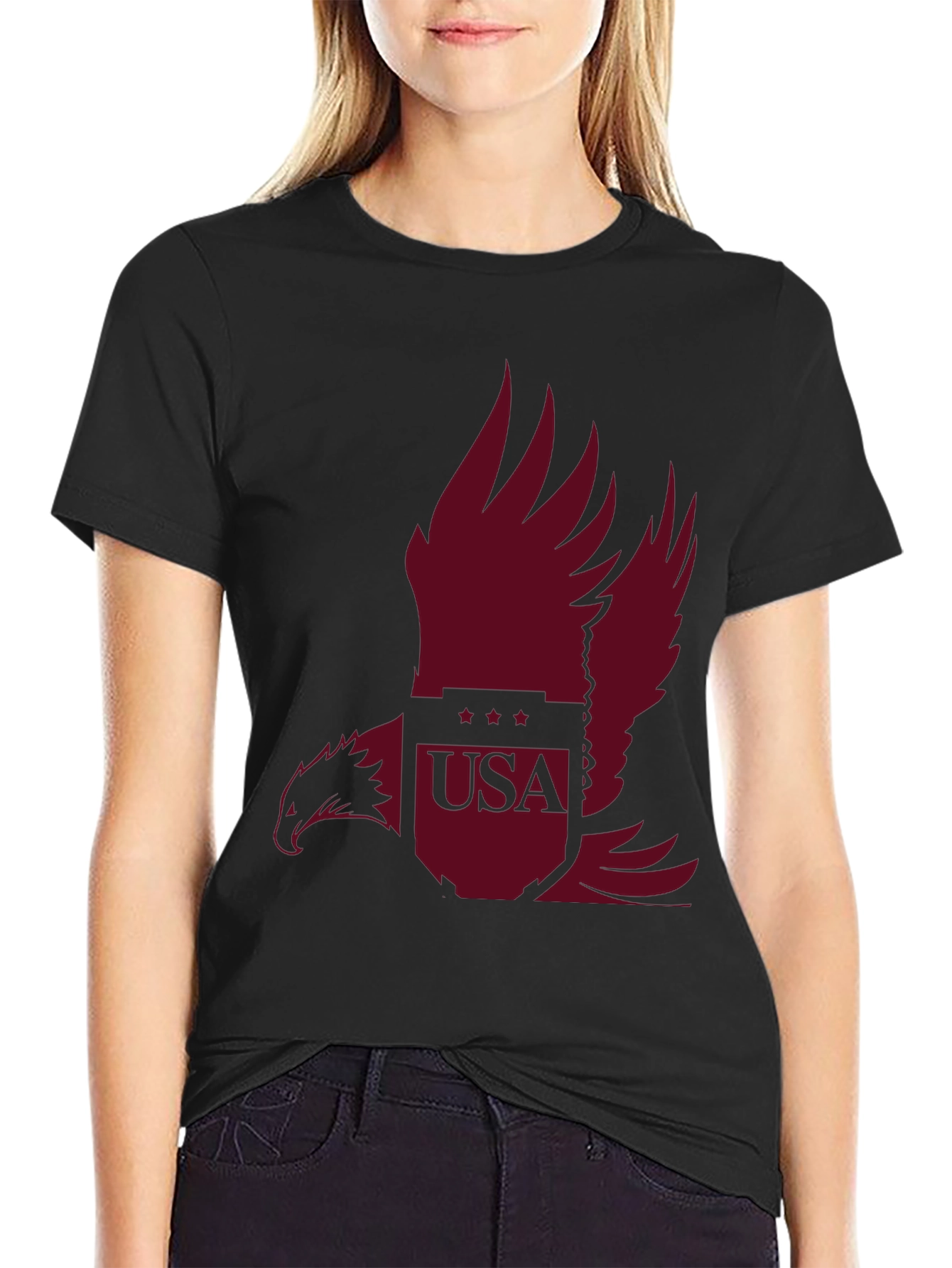 USA Eagle Graphic Tee - Patriotic Style