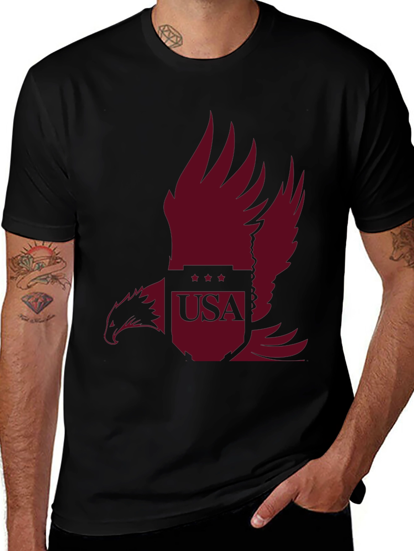 USA Eagle Graphic Tee - Patriotic Style
