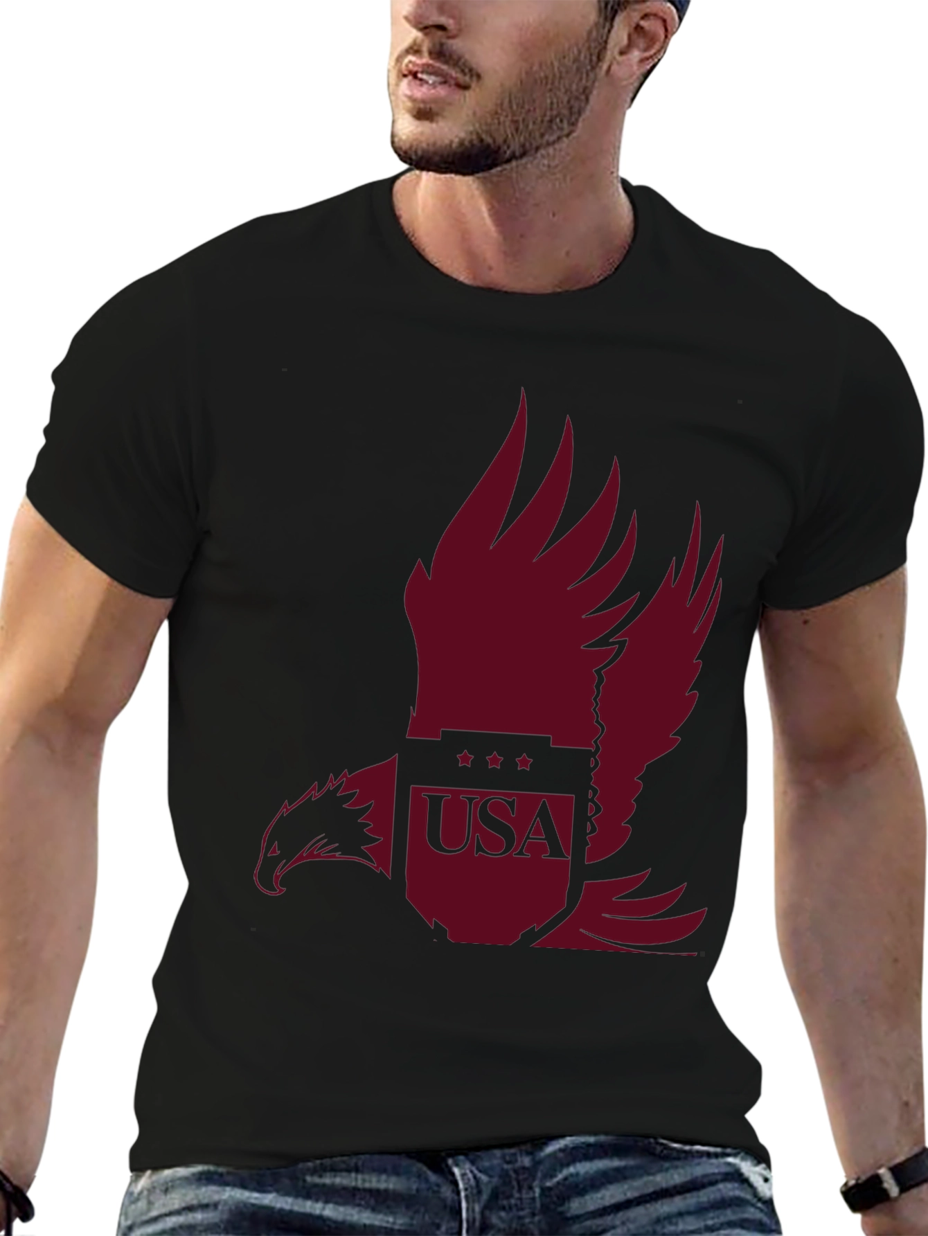 USA Eagle Graphic Tee - Patriotic Style