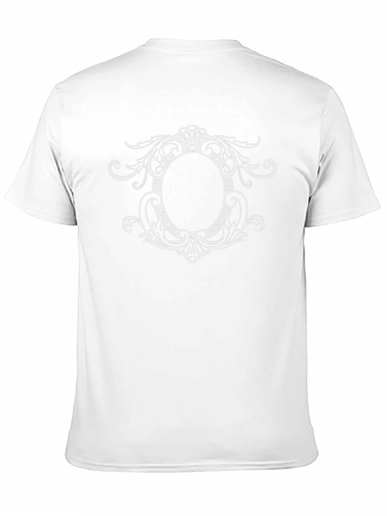Ornate Frame Graphic Tee - Stylish Black T-Shirt