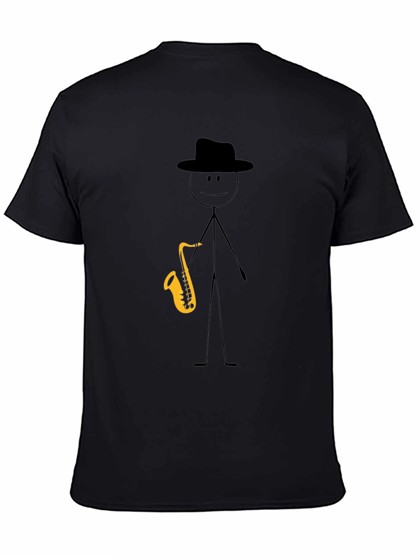 Saxophone Stick Figure Graphic Tee