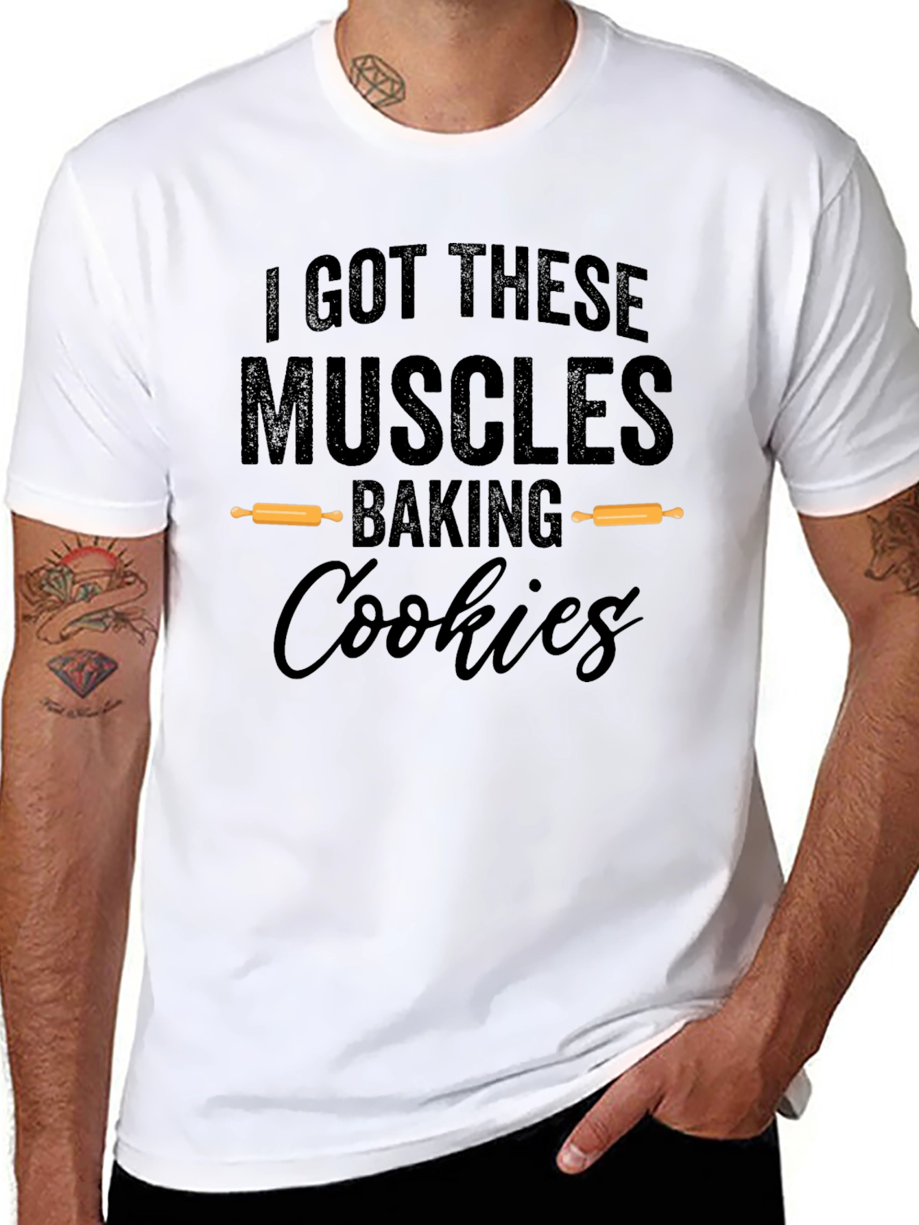 Funny Baking Muscles Cookie T-Shirt