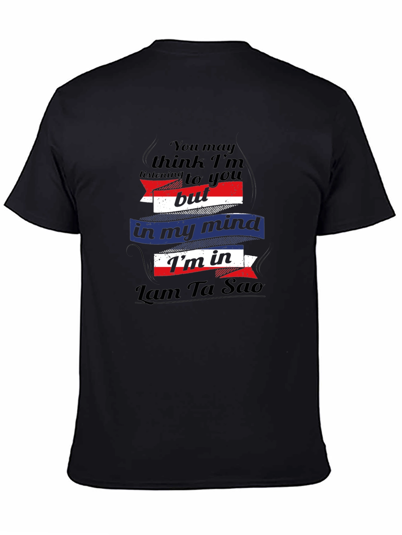 Lam Ta Sao Mind T-Shirt - Black Cotton Tee