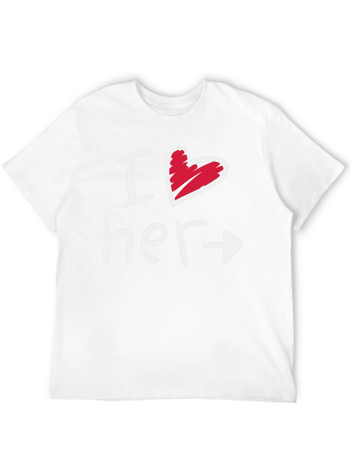 I Heart Her Matching T-Shirt Gift for Couples