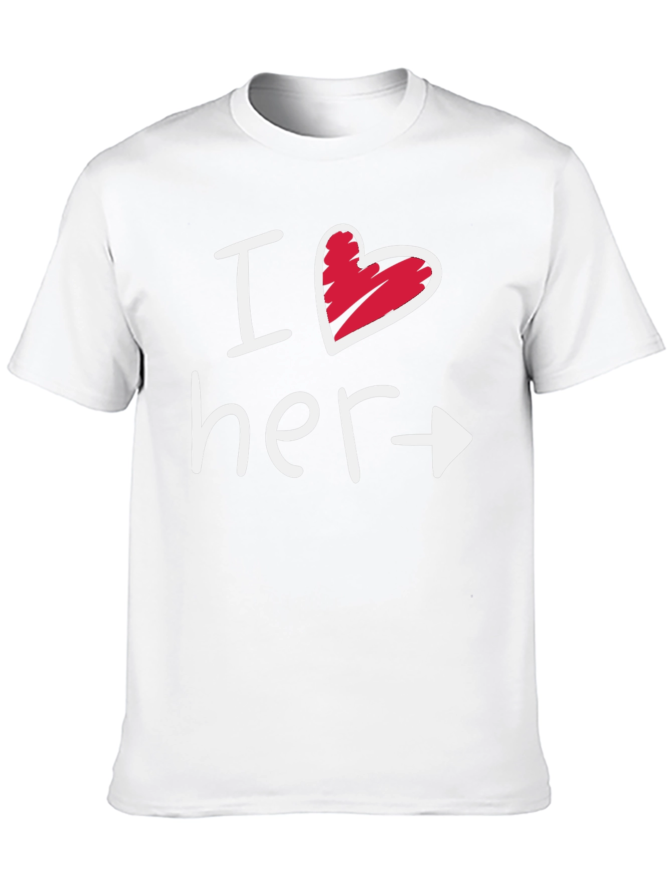I Heart Her Matching T-Shirt Gift for Couples