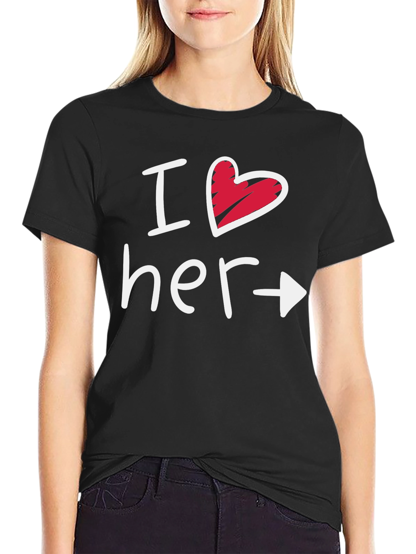 I Heart Her Matching T-Shirt Gift for Couples