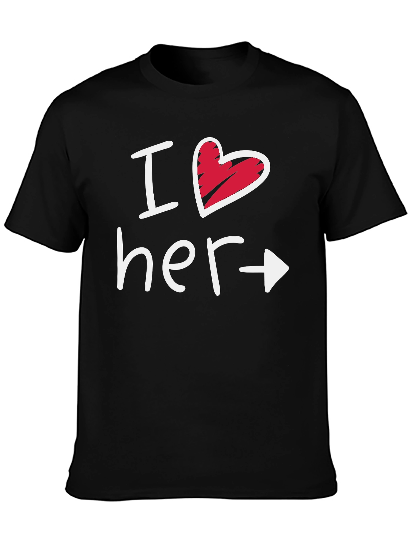 I Heart Her Matching T-Shirt Gift for Couples
