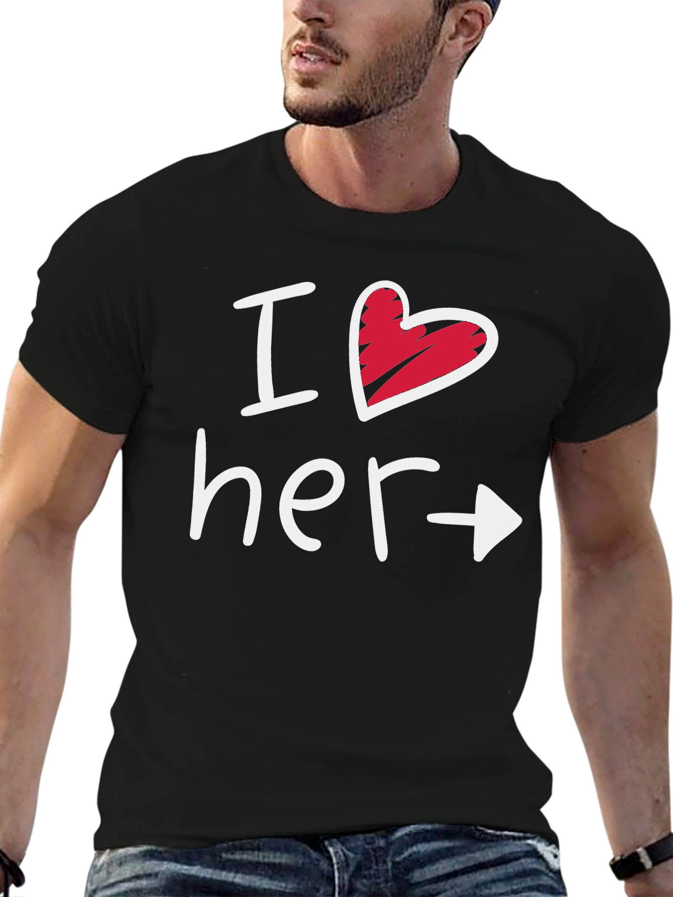 I Heart Her Matching T-Shirt Gift for Couples