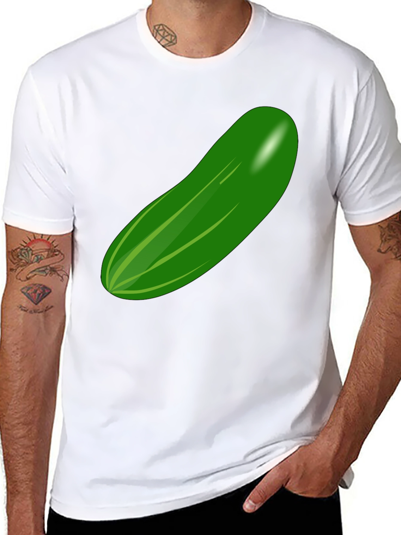 Cucumber Graphic T-Shirt - Quirky and Fun Design