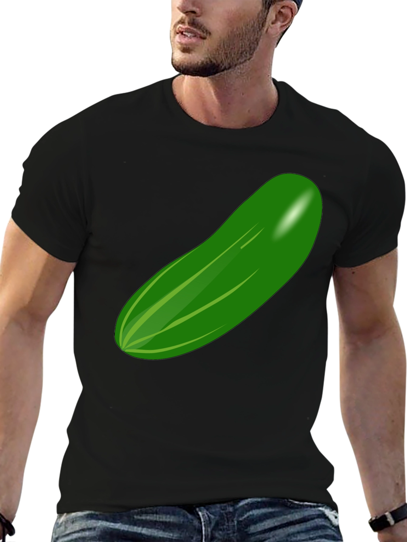 Cucumber Graphic T-Shirt - Quirky and Fun Design