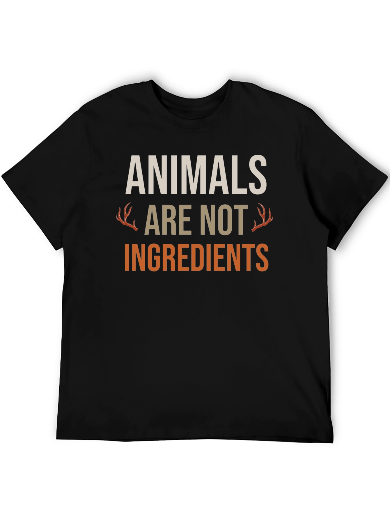 Animals Are Not Ingredients Black T-Shirt
