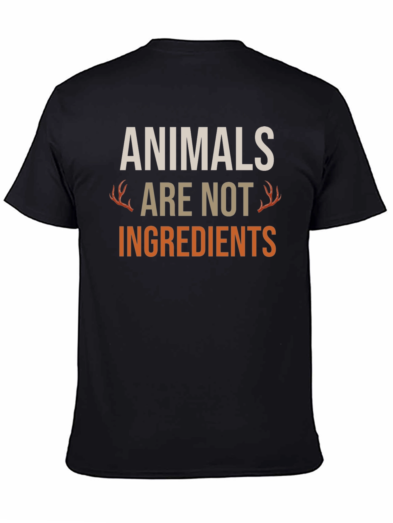 Animals Are Not Ingredients Black T-Shirt