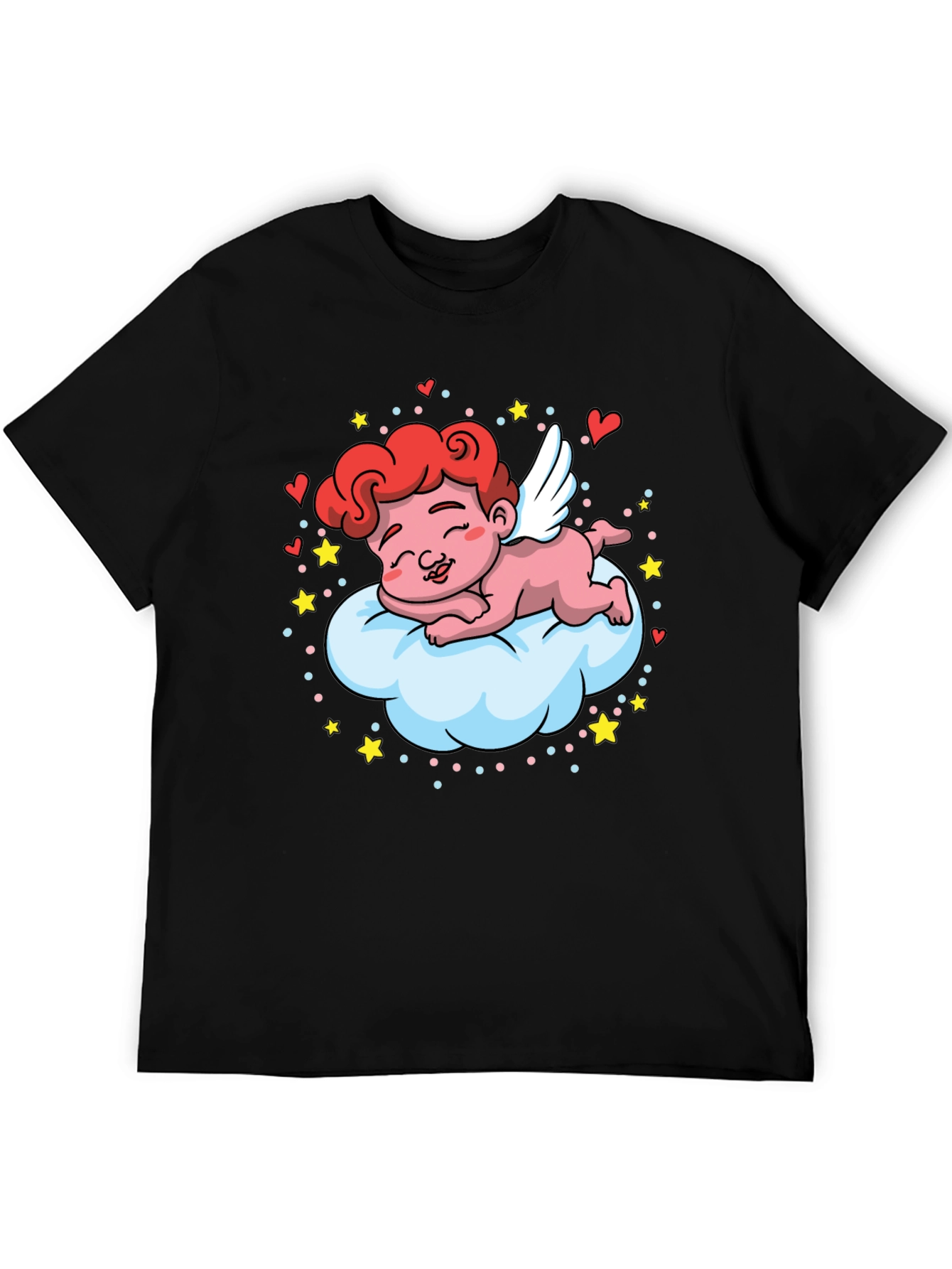 Cute Cupid on Cloud T-Shirt - Valentines Day