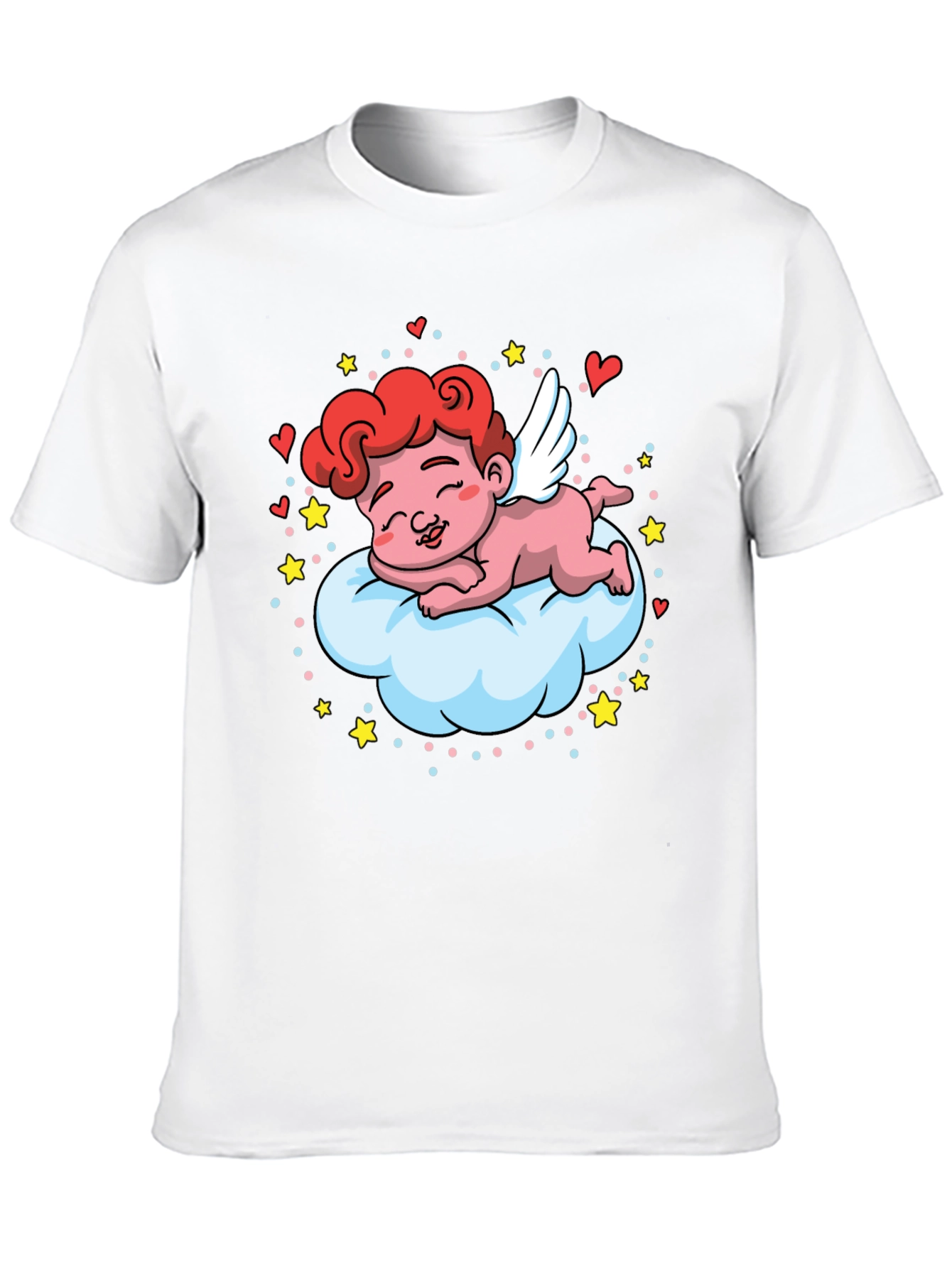 Cute Cupid on Cloud T-Shirt - Valentines Day