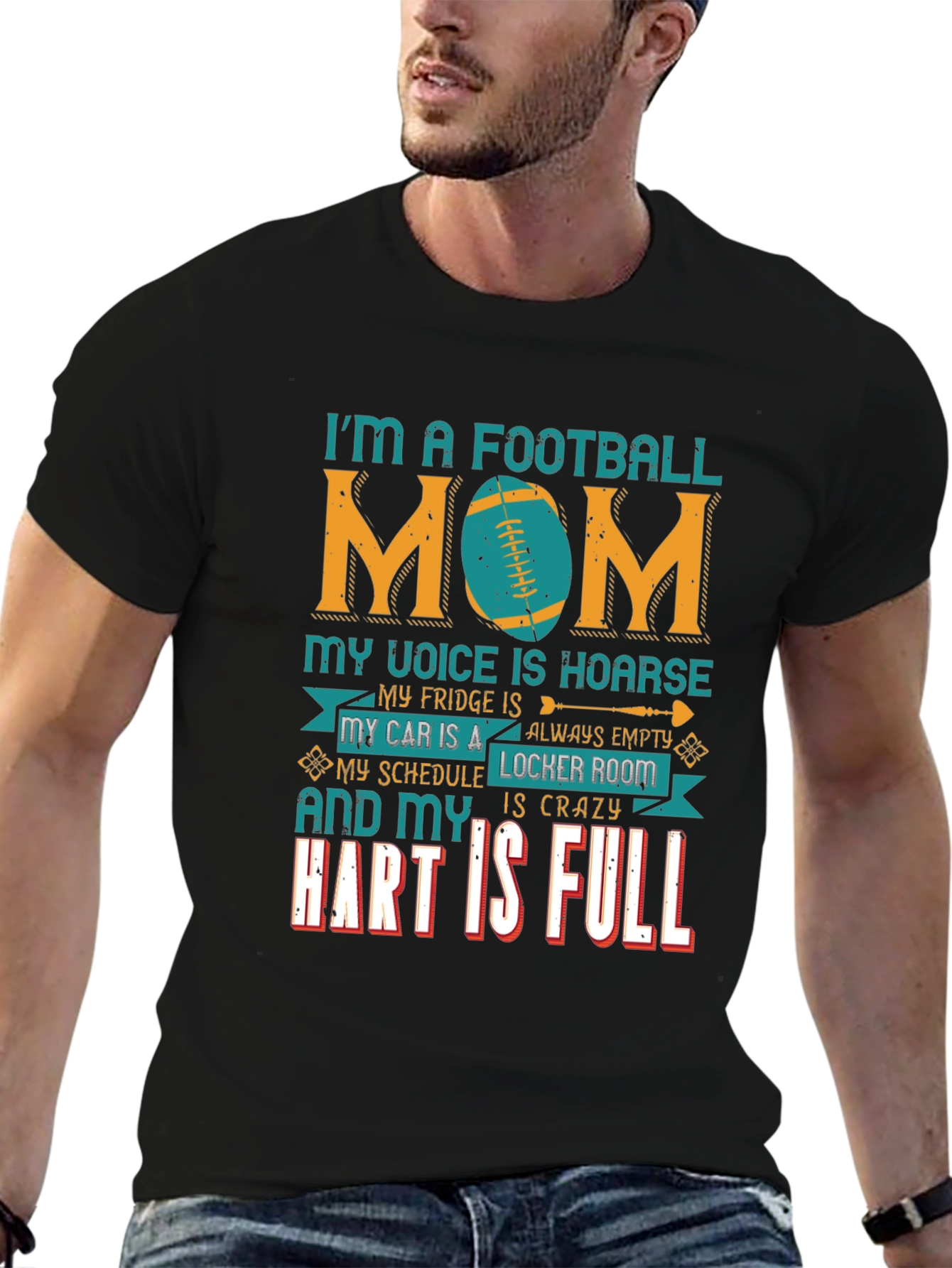 Football Mom T-Shirt - Crazy Schedule Full Heart