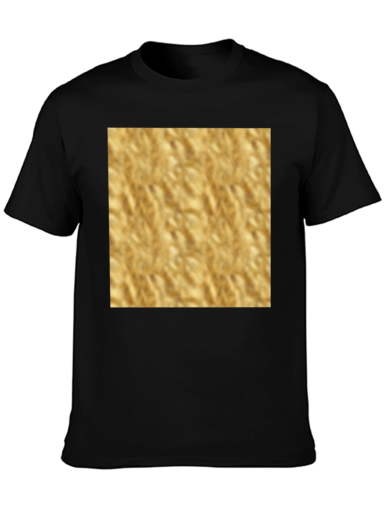 Textured Gold Graphic Tee - Stylish and Comfortable