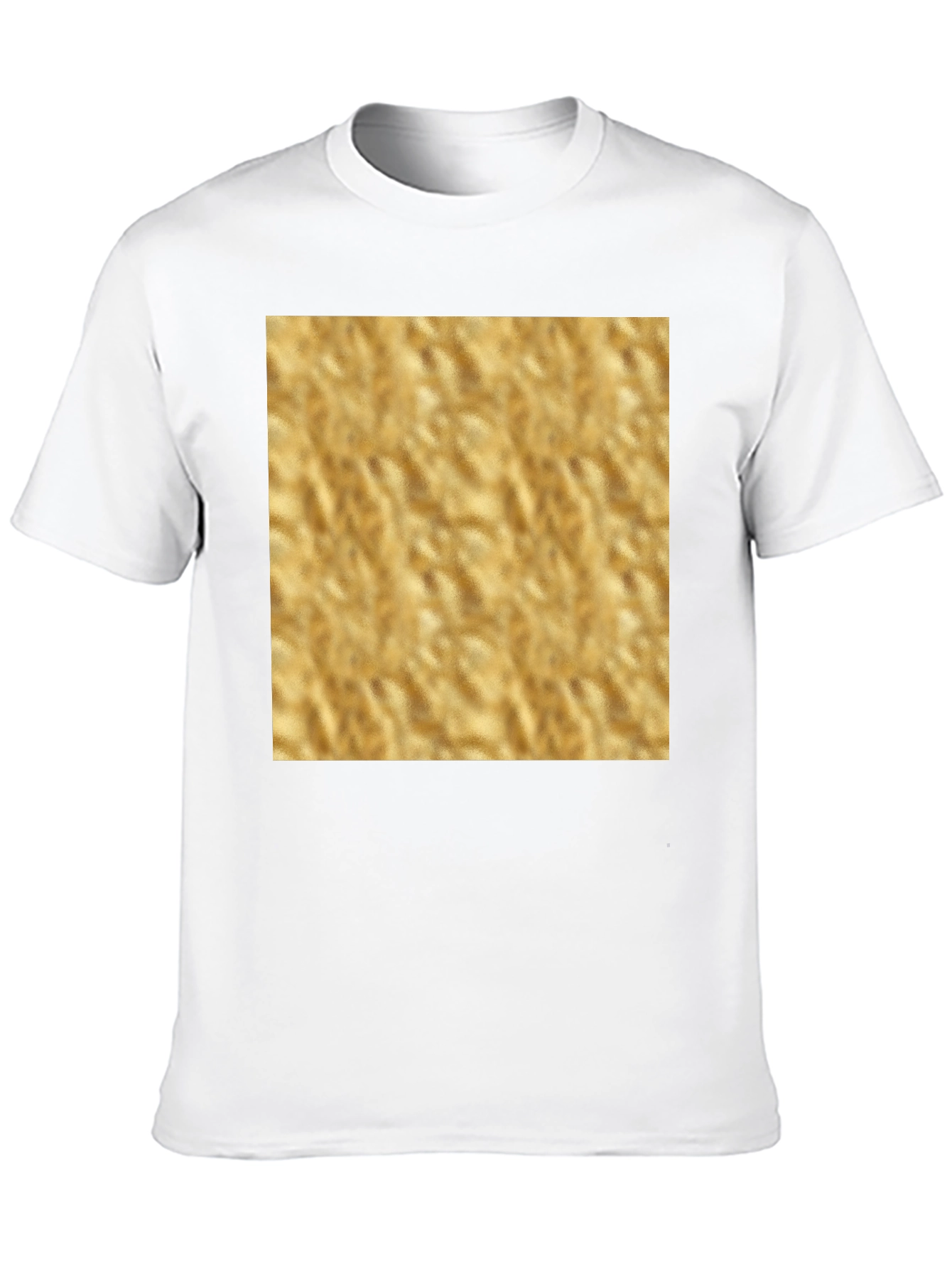 Textured Gold Graphic Tee - Stylish and Comfortable